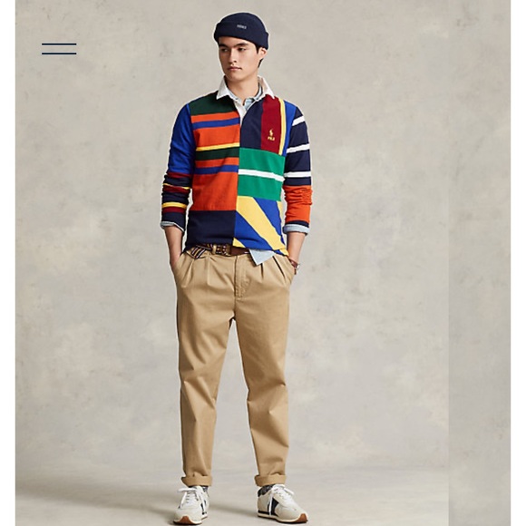 NWT POLO Ralph Lauren Classic Fit Patchwork Rugby Shirt - Picture 3 of 10